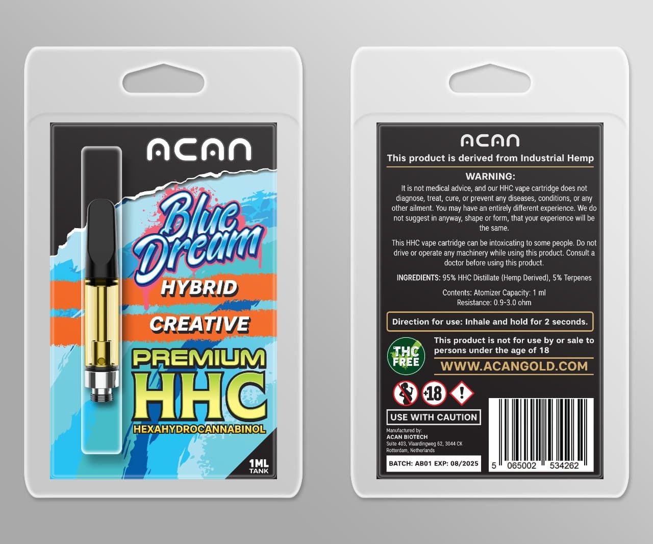 Acan Gold HHC Blue Dream 1 ml Cartridges