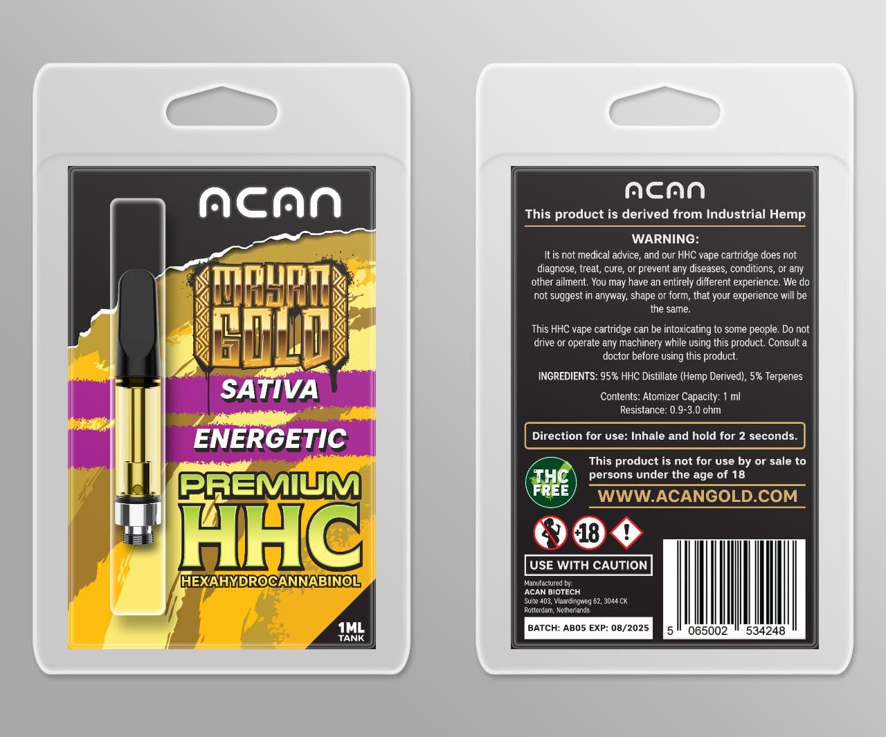 Acan Gold HHC Mayan Gold 1 ml Cartridges