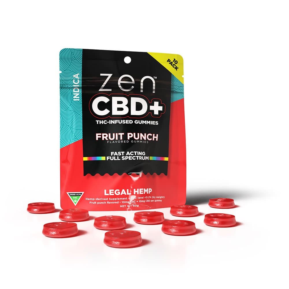 ZEN CBD+ Gummies - Fruit Punch Indica (200mg)