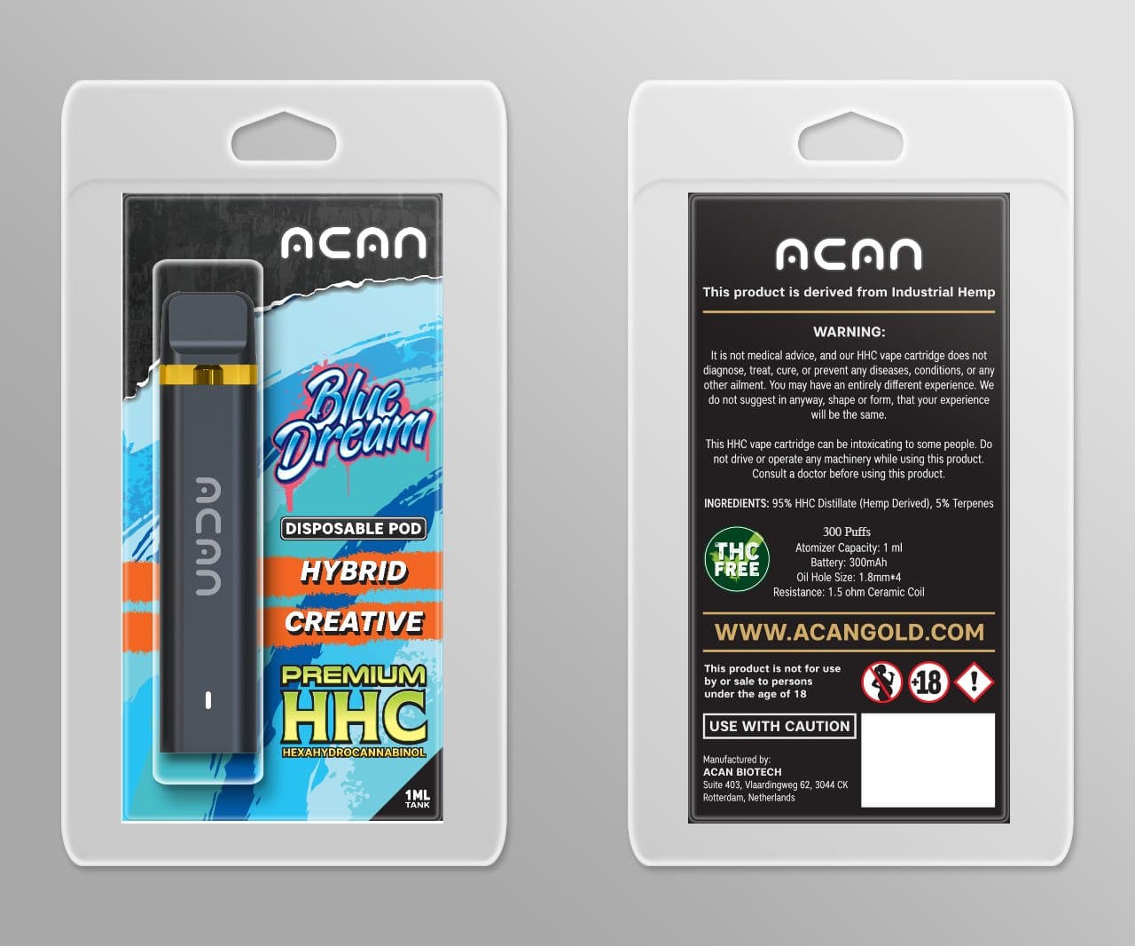 Acan Gold HHC Blue Dream 1 ml Disposable