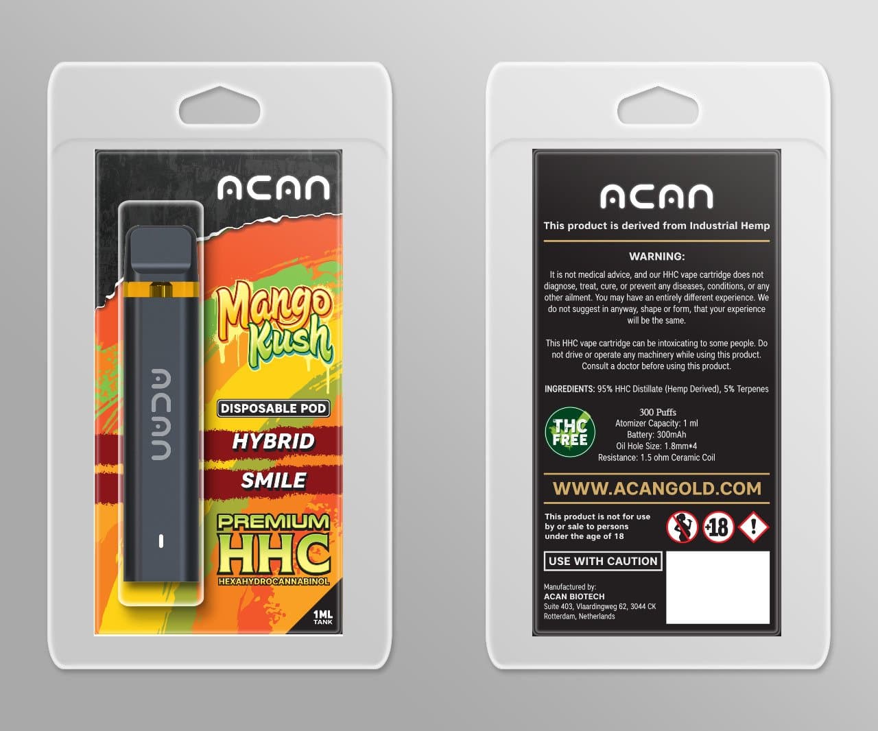 Acan Gold HHC Mango Kush 1 ml Disposable