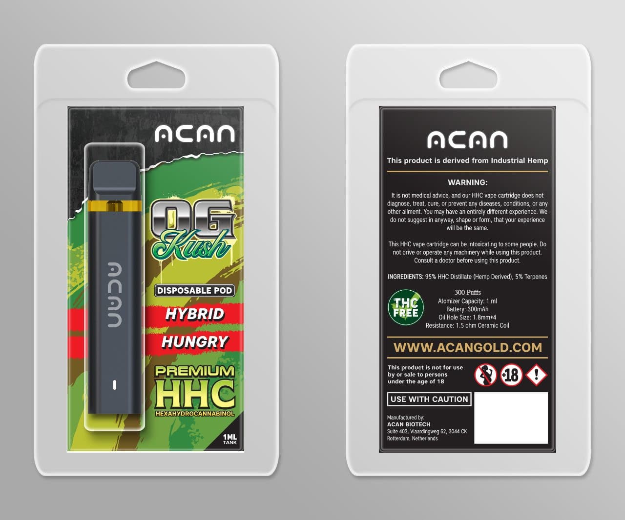 Acan Gold HHC OG Kush 1 ml Disposable