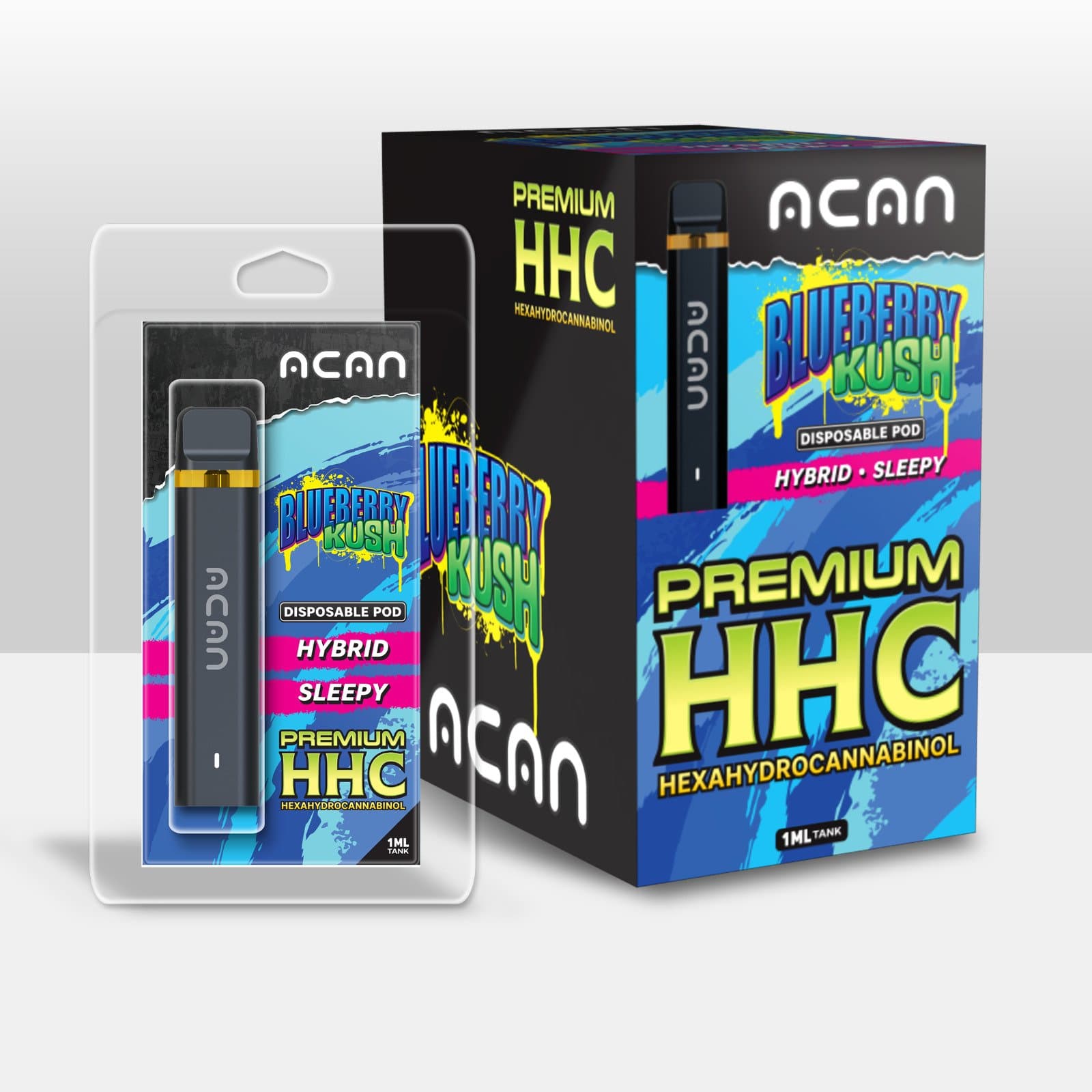 Acan Gold HHC Blueberry Kush 1 ml Disposable Vape