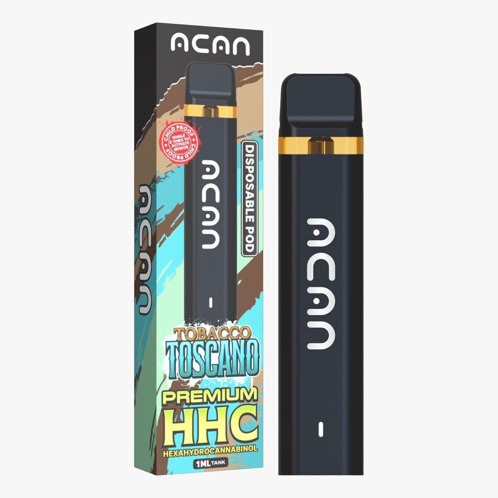ACAN Gold HHC Tobacco Toscano 1mL Disposable Vape