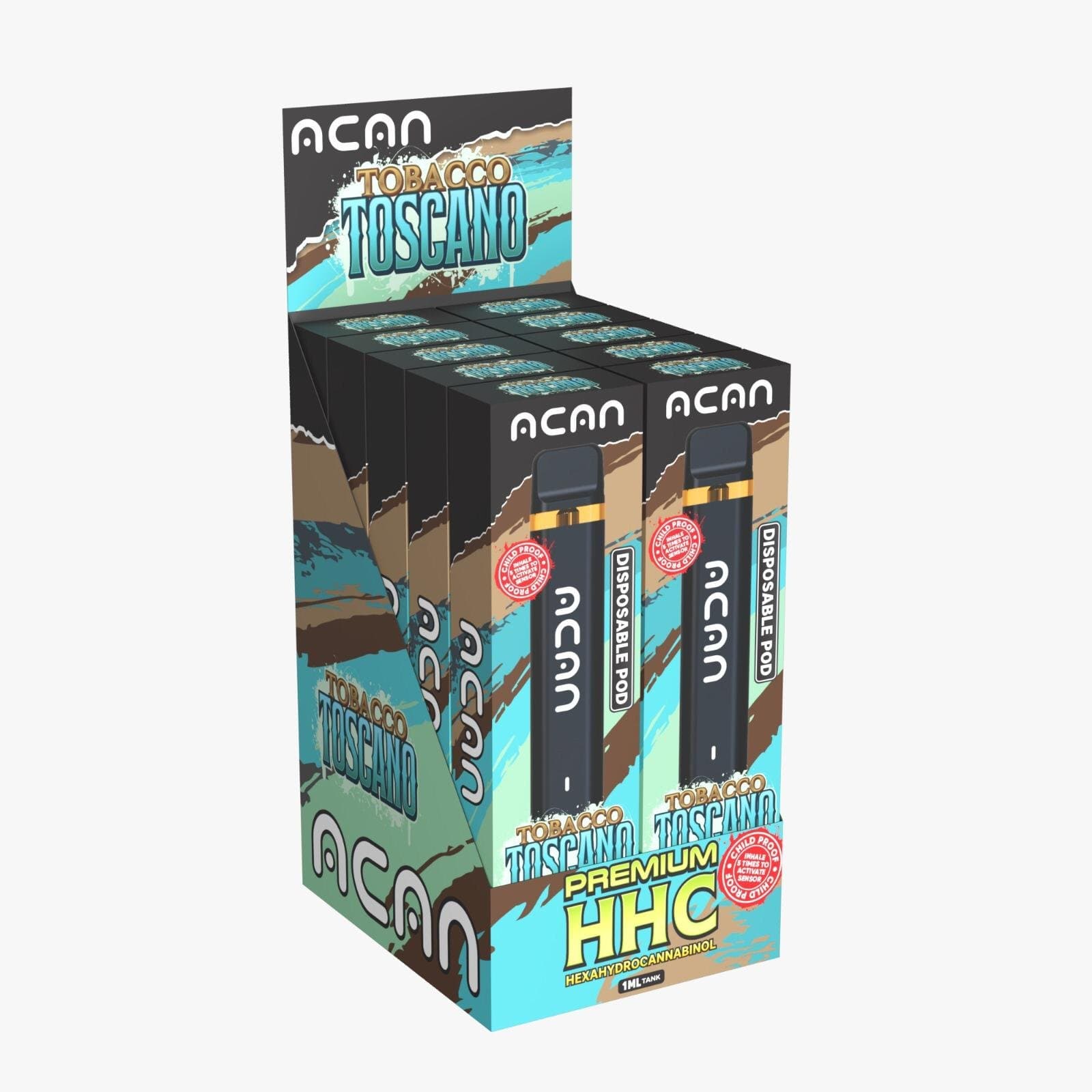 ACAN Gold HHC Tobacco Toscano 1mL Disposable Vape