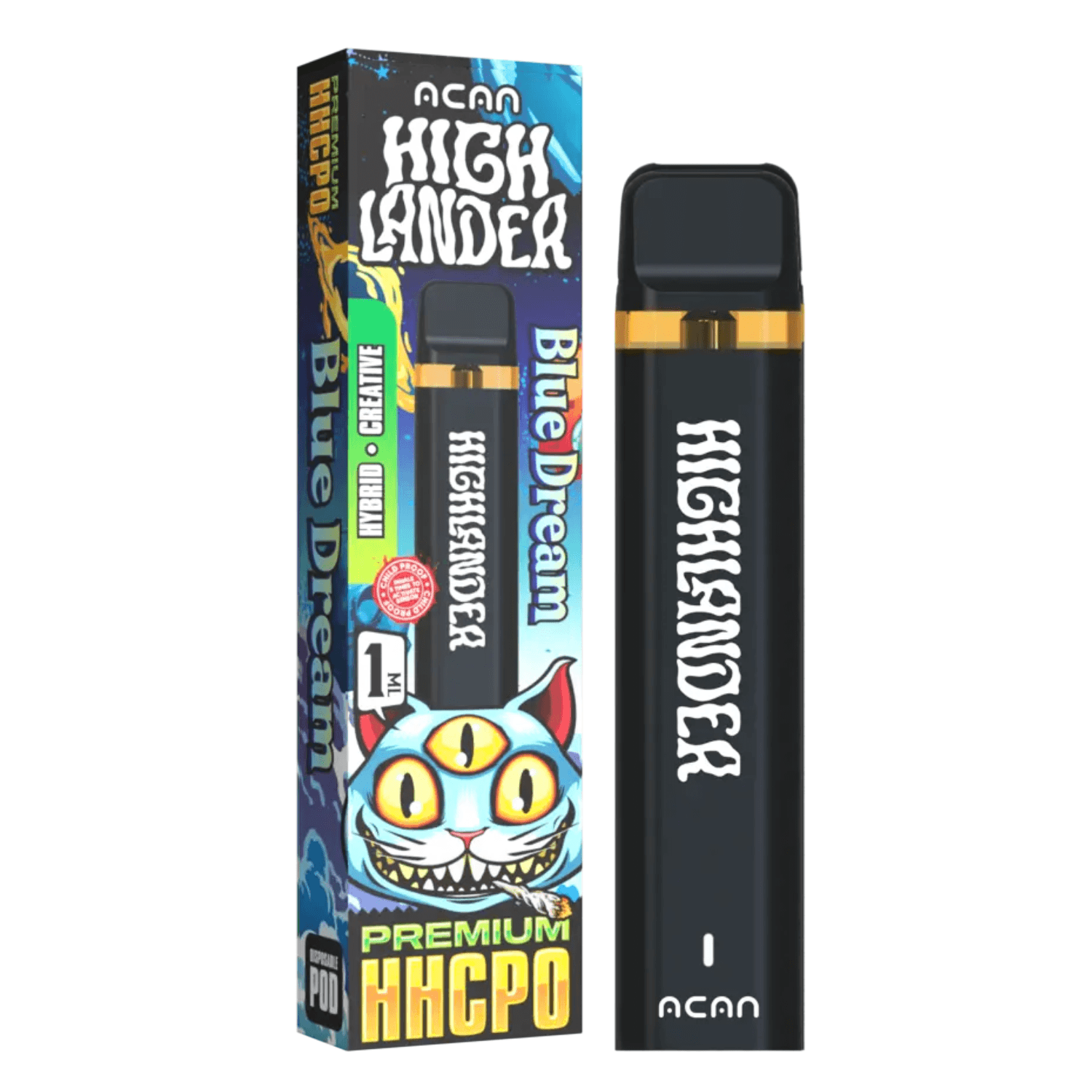 ACAN Highlander Premium HHCPO Blue Dream 1ml Disposable Vape
