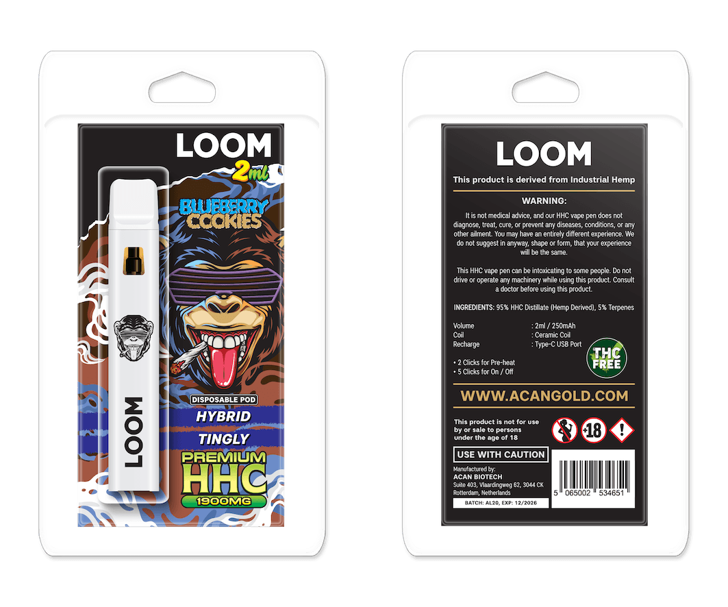 LOOM HHC Blueberry Cookies 1900mg 2 ml Vape