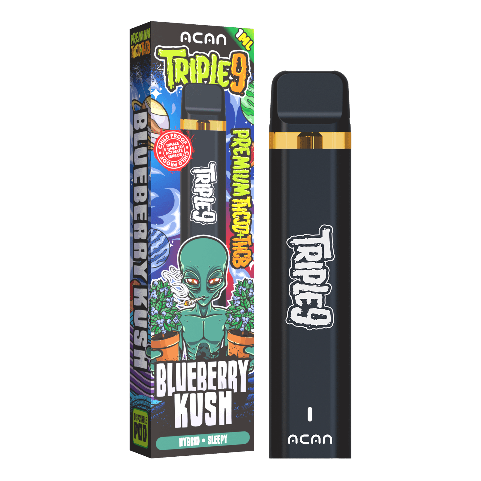 ACAN Triple9 THCJD Blueberry Kush Vape 1ml