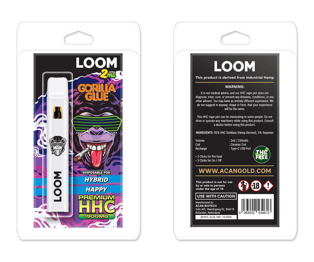 LOOM HHC Gorilla Glue 1900mg 2 ml Vape