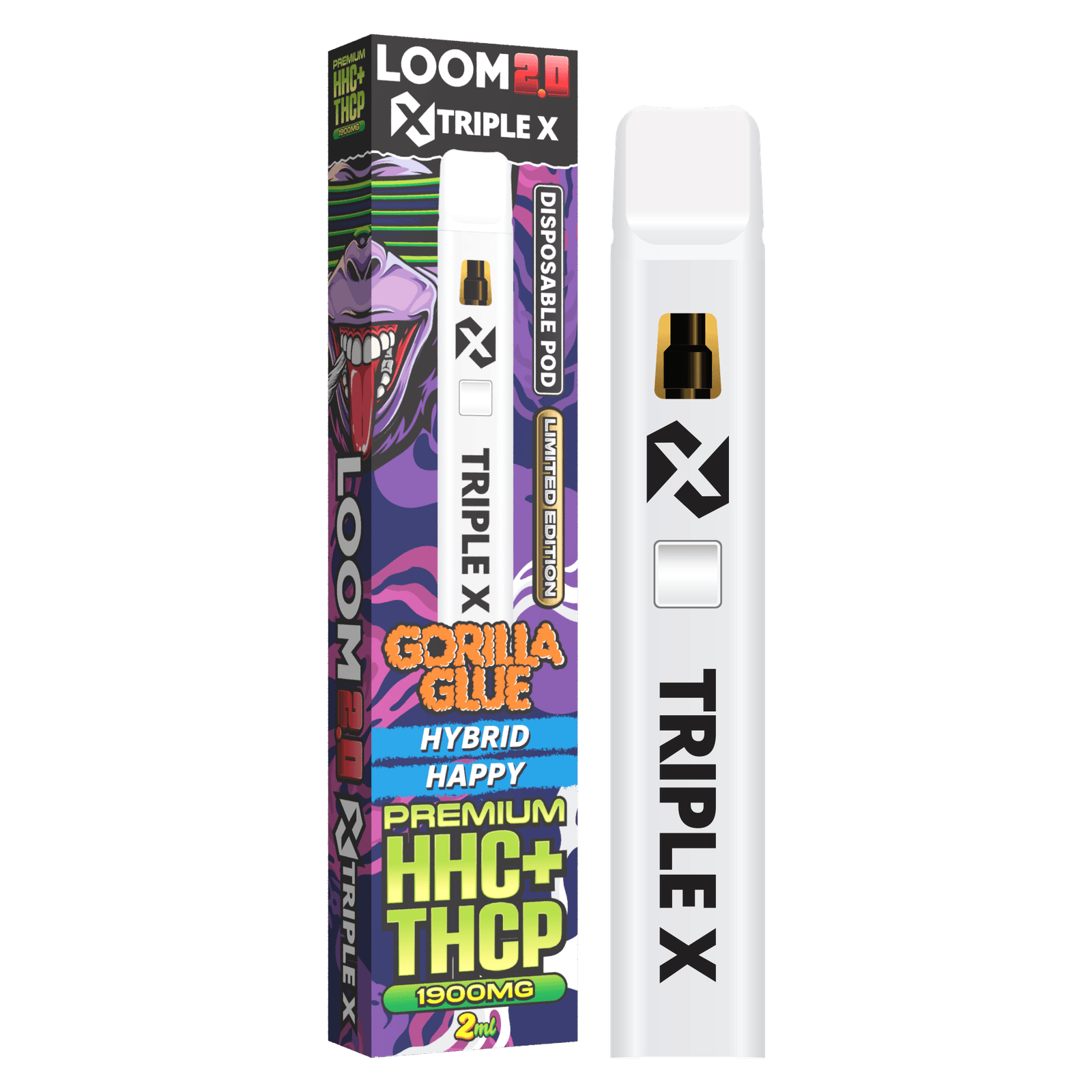 LOOM 2.0 Triple X Gorilla Glue HHC+THCP Vape 2ml