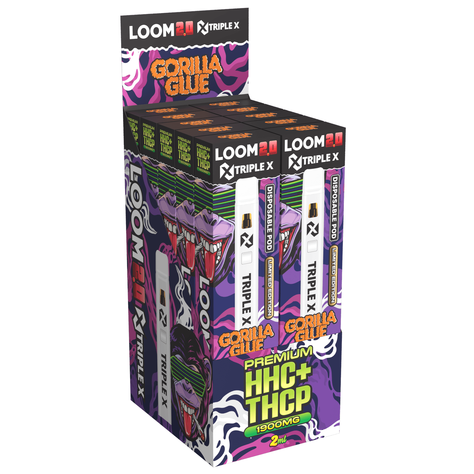 LOOM 2.0 Triple X Gorilla Glue HHC+THCP Vape 2ml