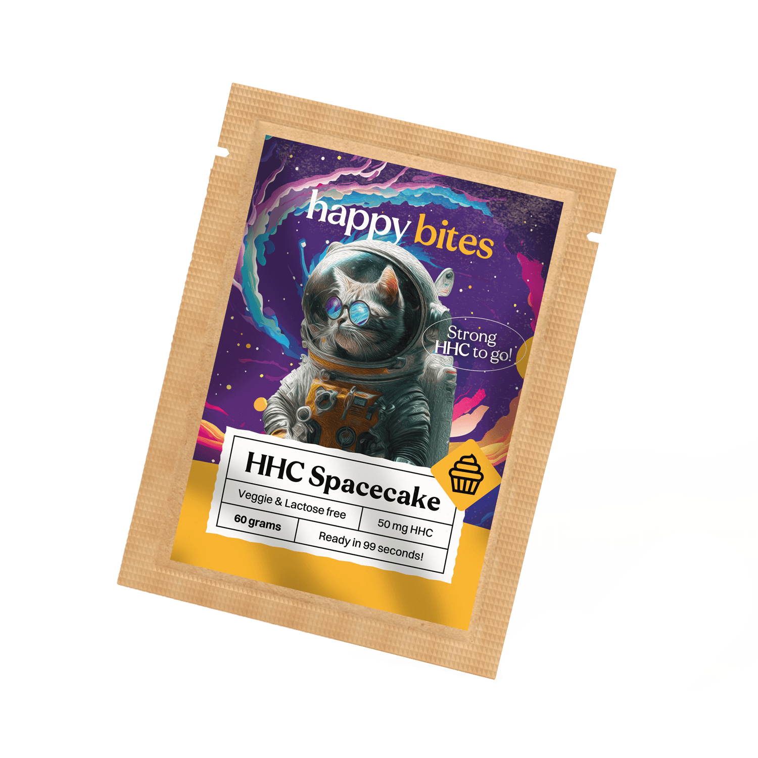 Happy Bites HHC Spacecake – 50mg HHC