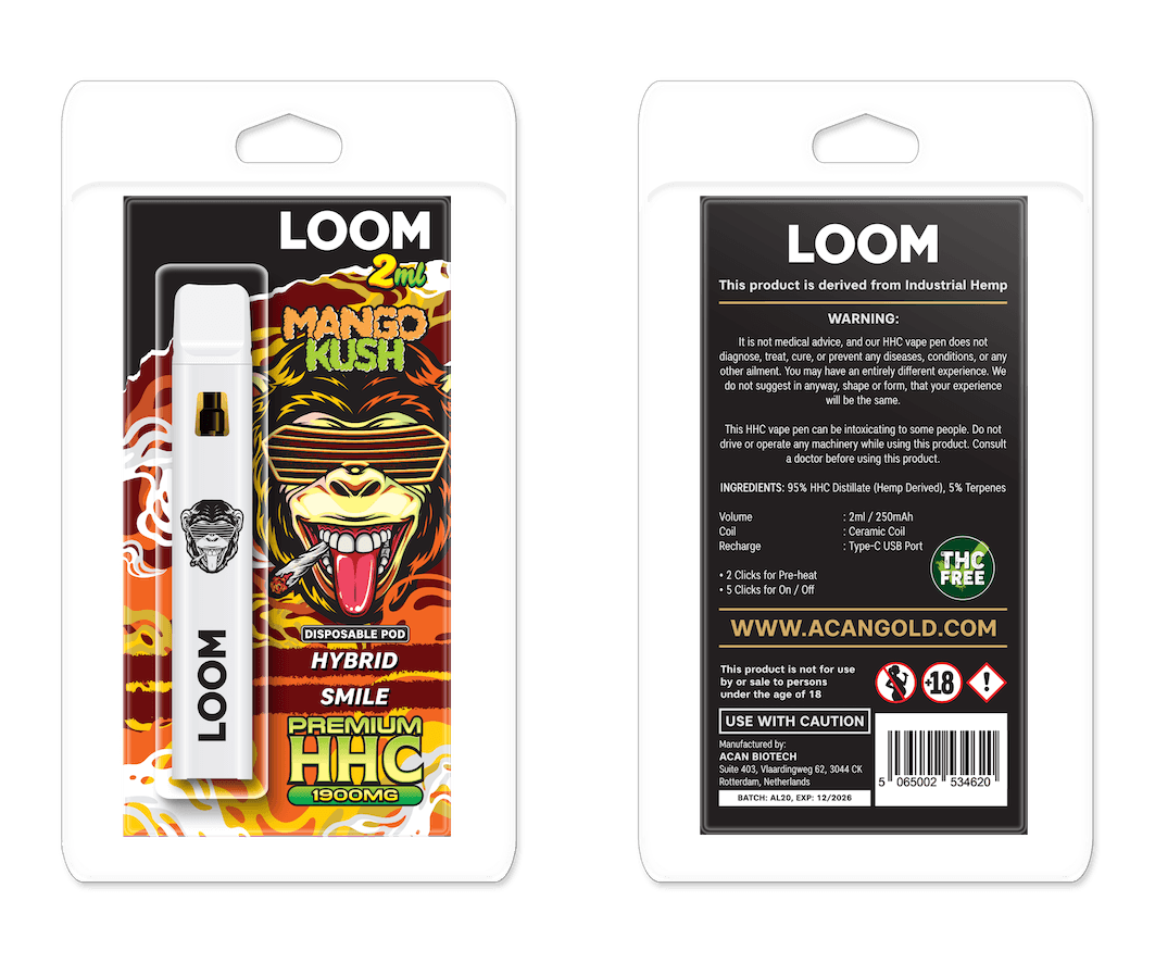 LOOM HHC Mango Kush 1900mg 2 ml Vape