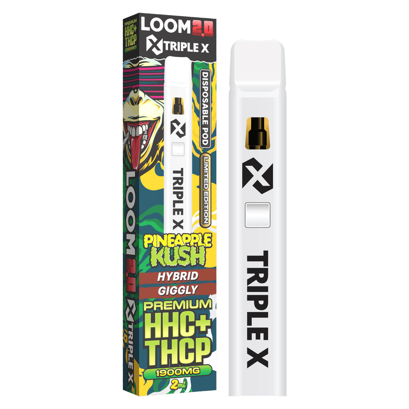 LOOM 2.0 TRIPLE X Pineapple Kush HHC + THCP 2ml Vape