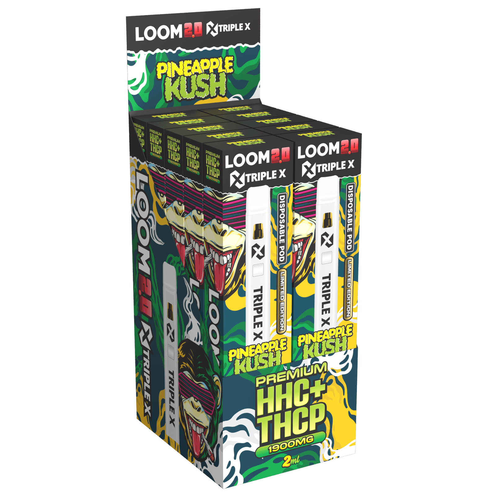 LOOM 2.0 TRIPLE X Pineapple Kush HHC + THCP 2ml Vape