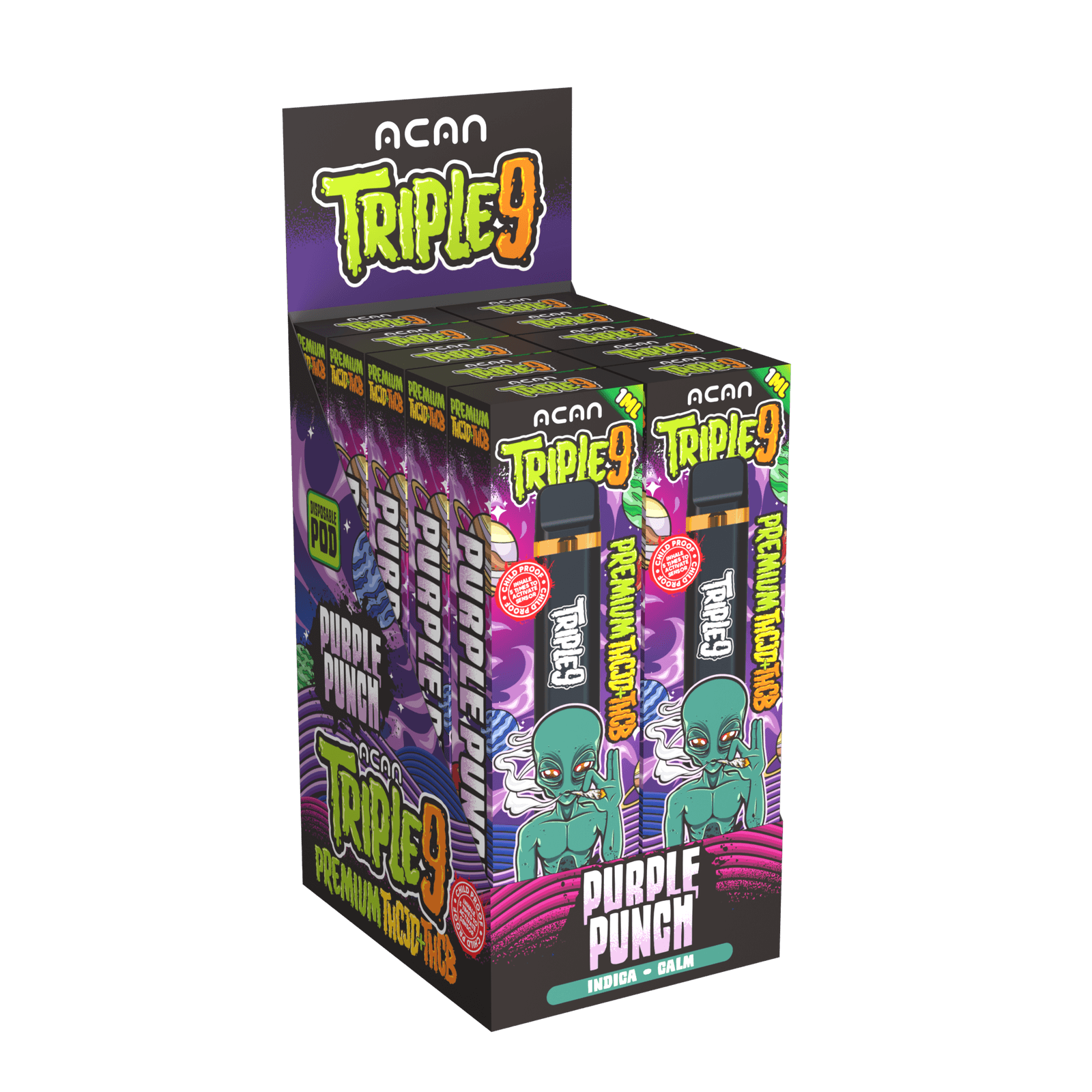 ACAN Triple 9 THCJD+THCB Purple Punch 1ml Vape
