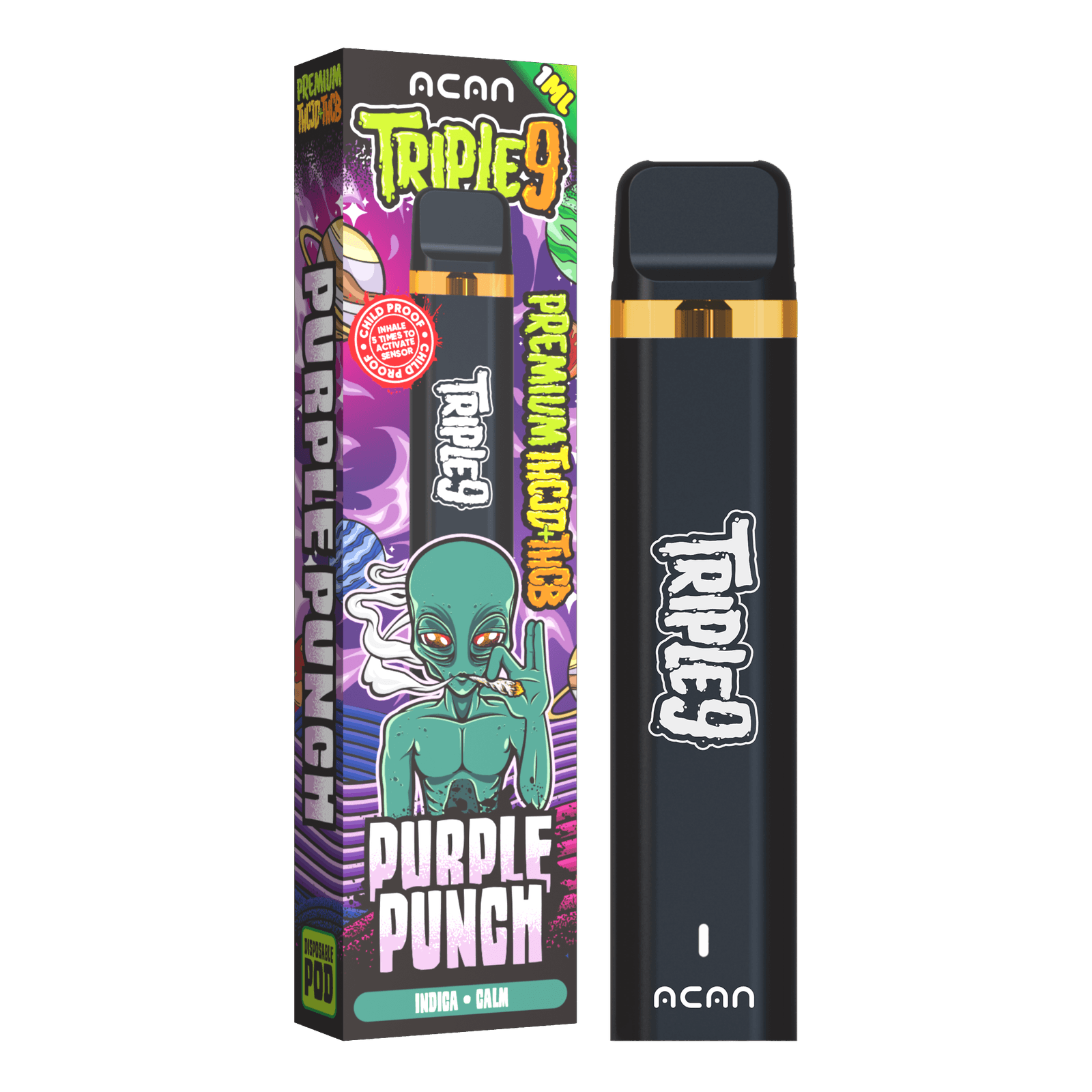 ACAN Triple 9 THCJD+THCB Purple Punch 1ml Vape