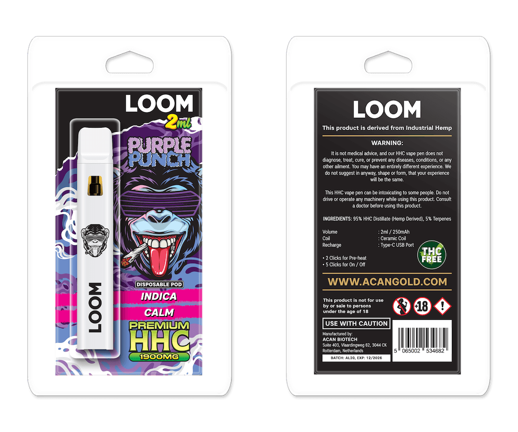 LOOM HHC Purple Punch 1900mg 2 ml Vape