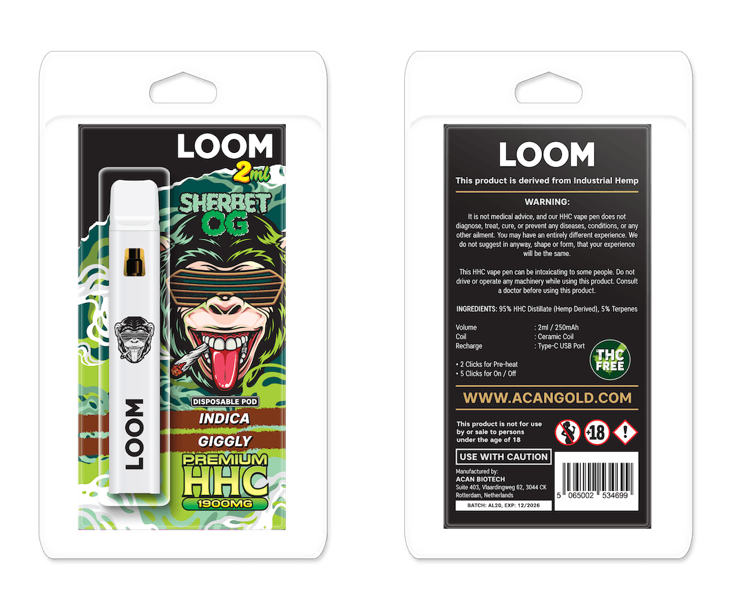 LOOM HHC Sherbet OG 1900mg 2 ml Vape