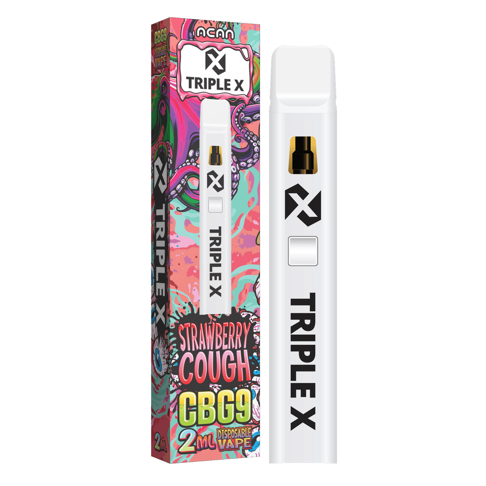 Acan Triple X CBG9 Strawberry Cough 2ml Vape
