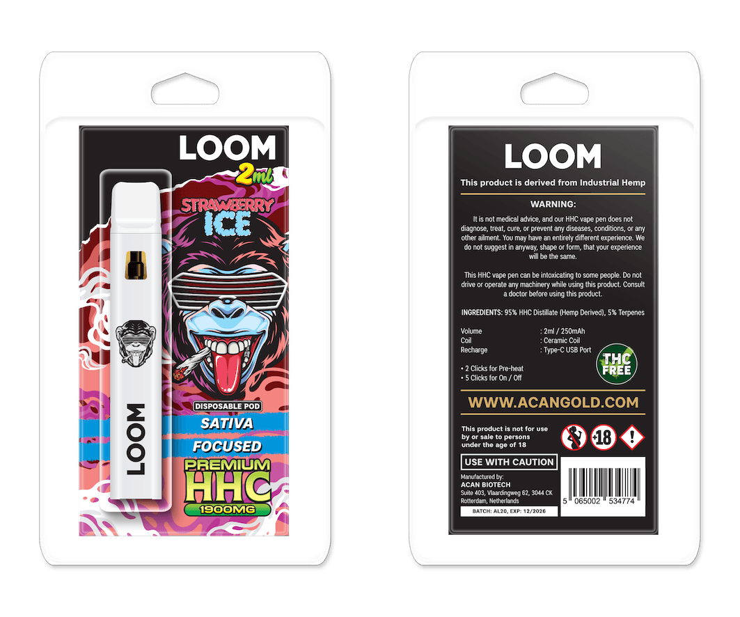 LOOM HHC Strawberry Ice 1900mg 2 ml Vape