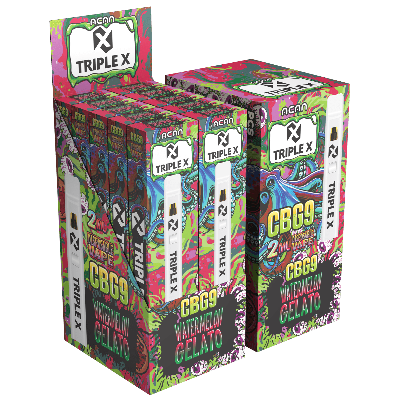 Acan Triple X CBG9 Watermelon Gelato 2ml Vape