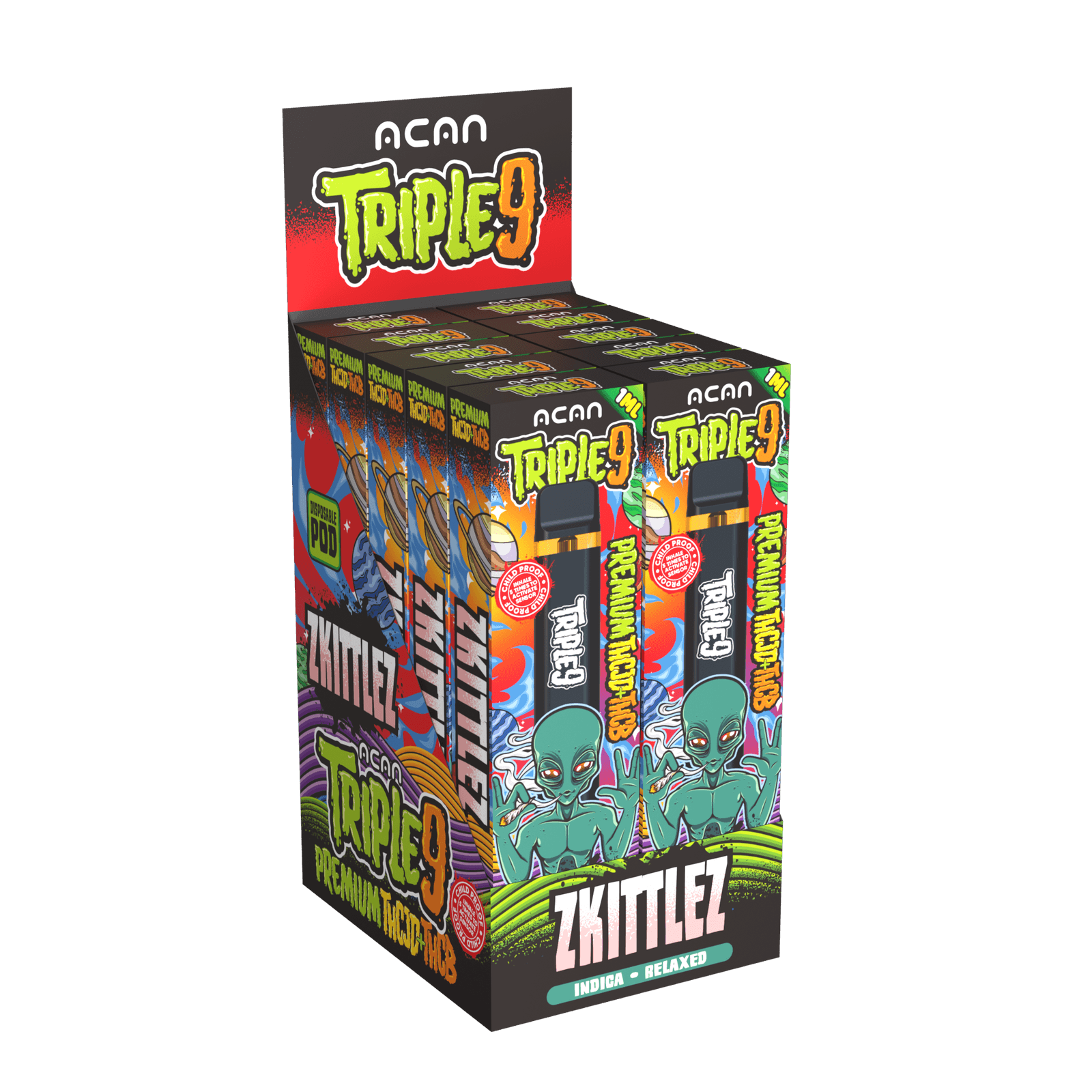 ACAN Triple 9 THCJD Zkittlez 1ml Vape