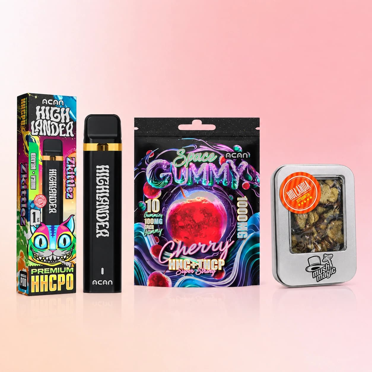 Premium HHC vapes, edibles en truffels van Bigfarmers