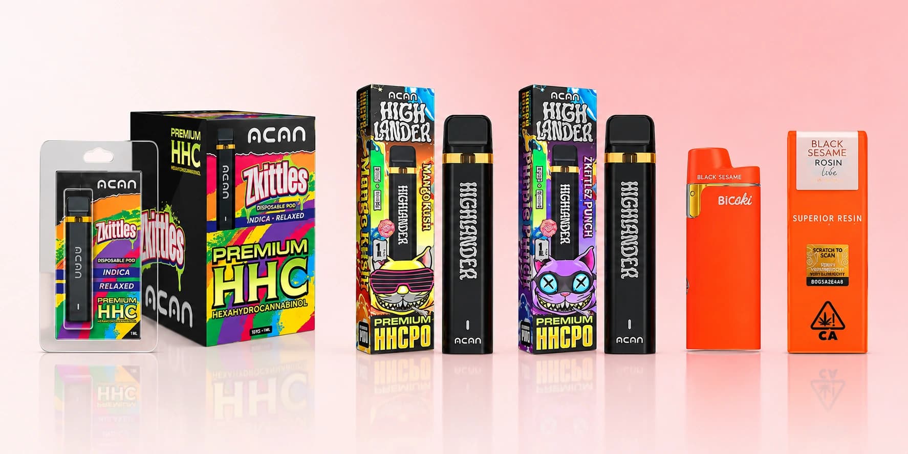 HHC vapes collectie