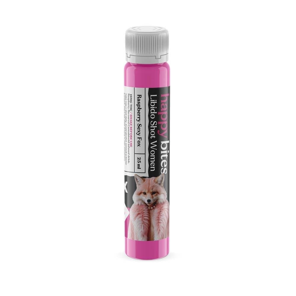Happy Bites THC+ Shot – Raspberry Sexy Fox (Libido, 10mg, 25ml)